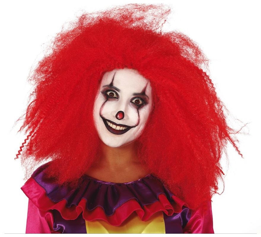 Peruca de palhaço vermelho