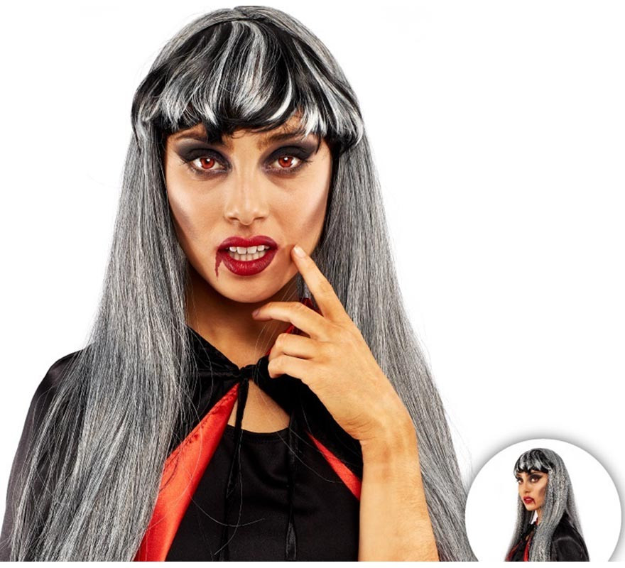 Long gray and black Vampire Wig Long gray and black Vampire Wig