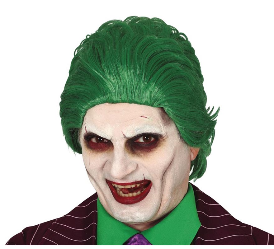 Green Smiling Clown Wig