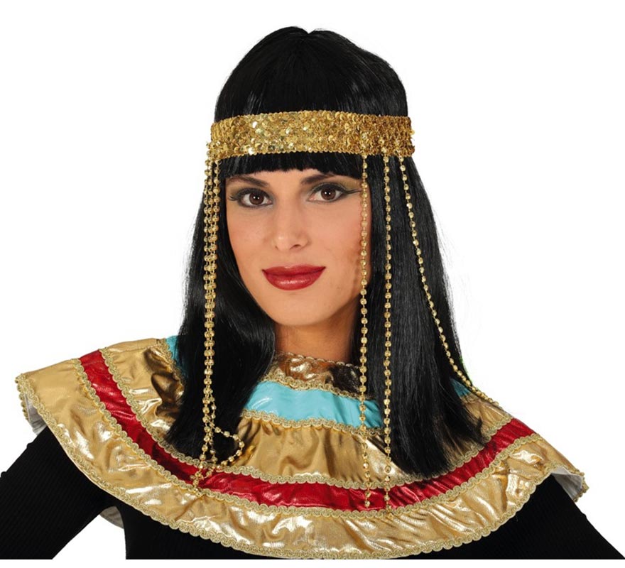 Egyptian Wig with Golden Details