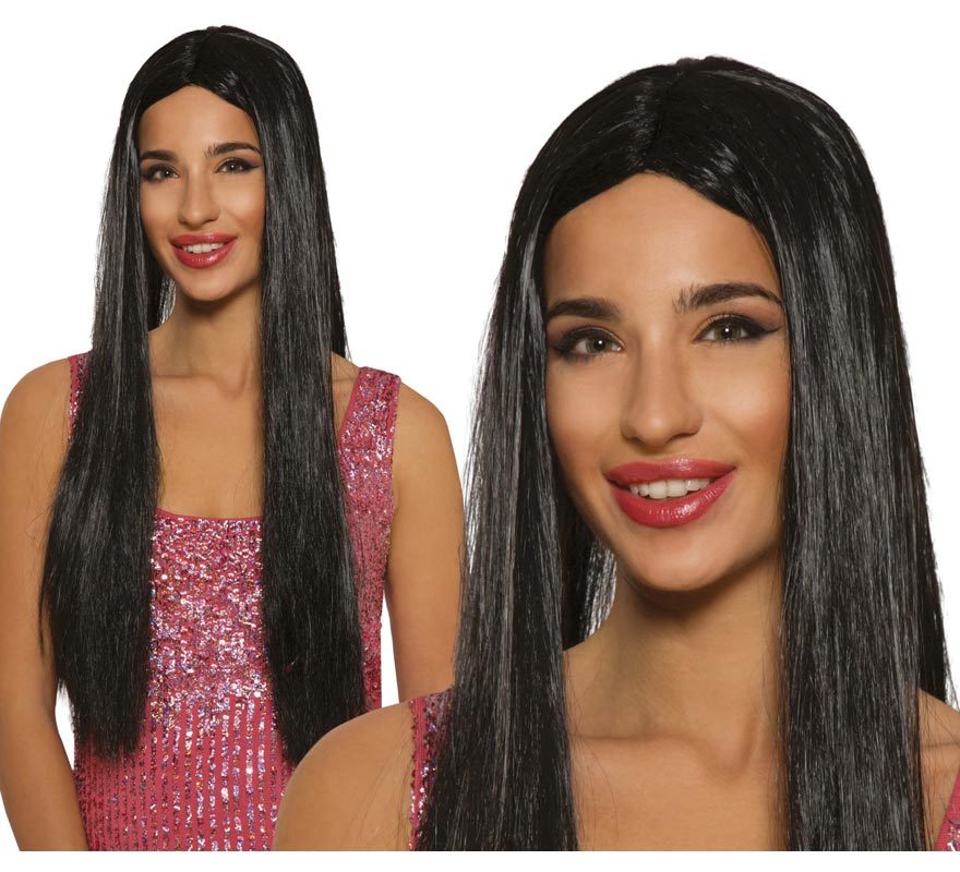 Black long hair wig