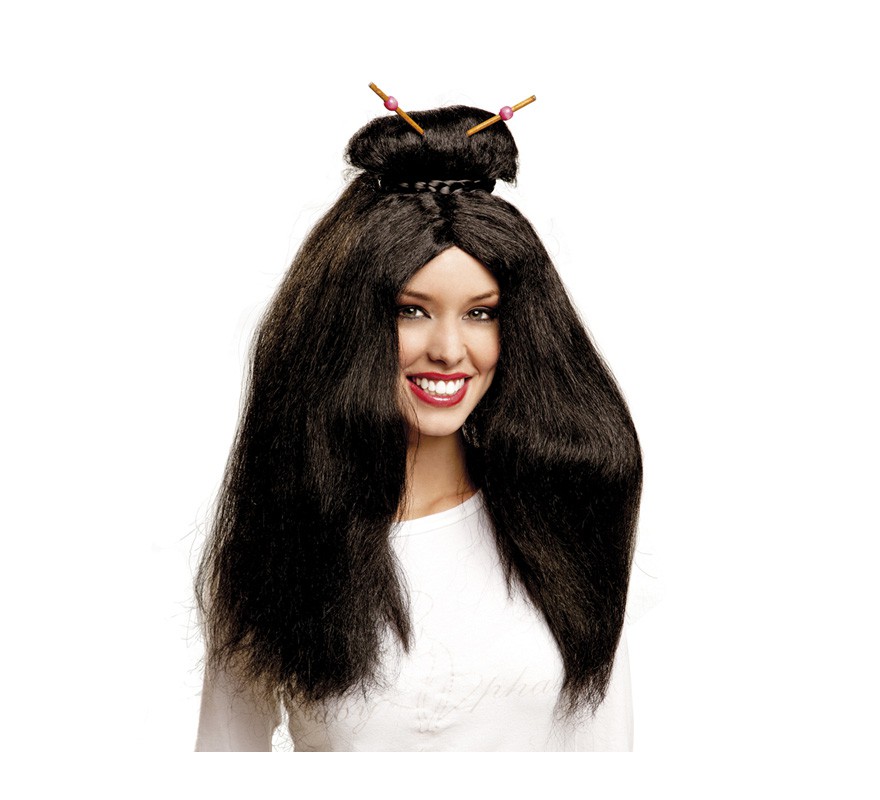 Japanese woman wig with bun