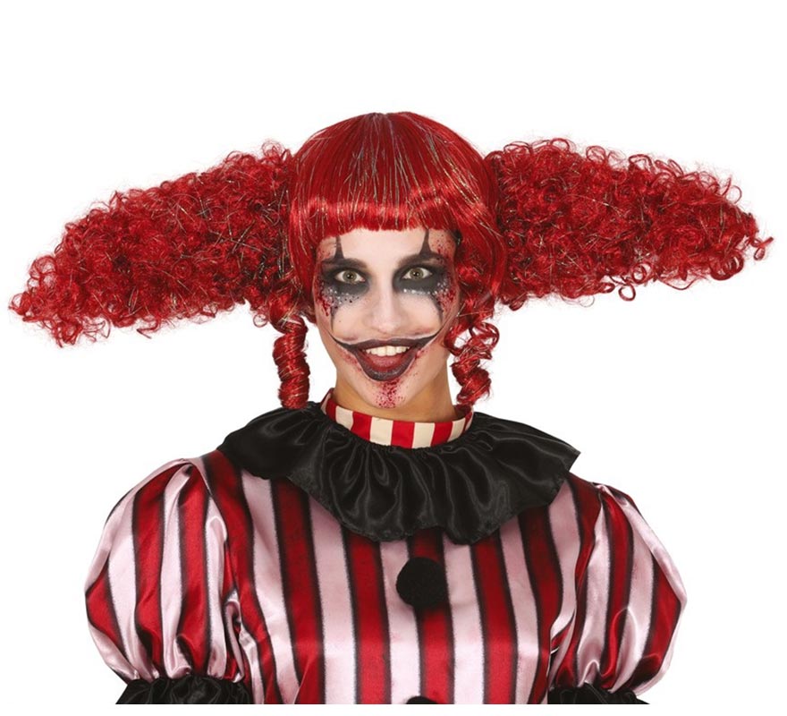 Palhaço peruca extra castanha arcos