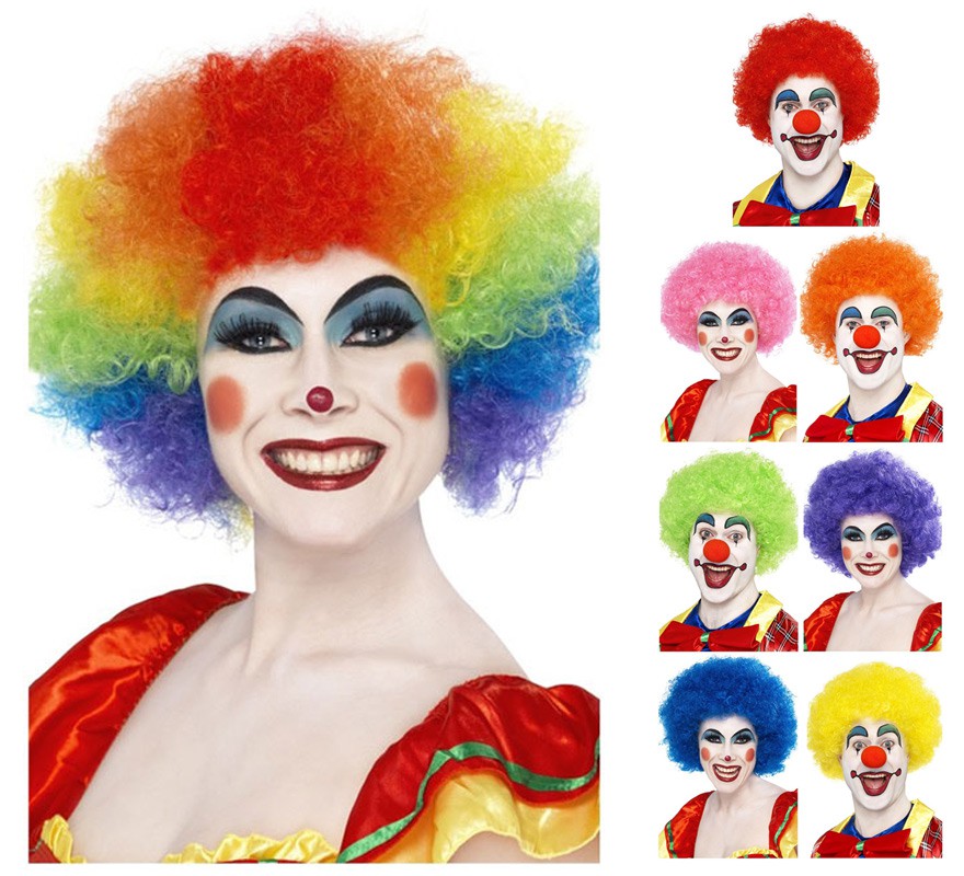 120 g Unisex Clown Wig in various colors