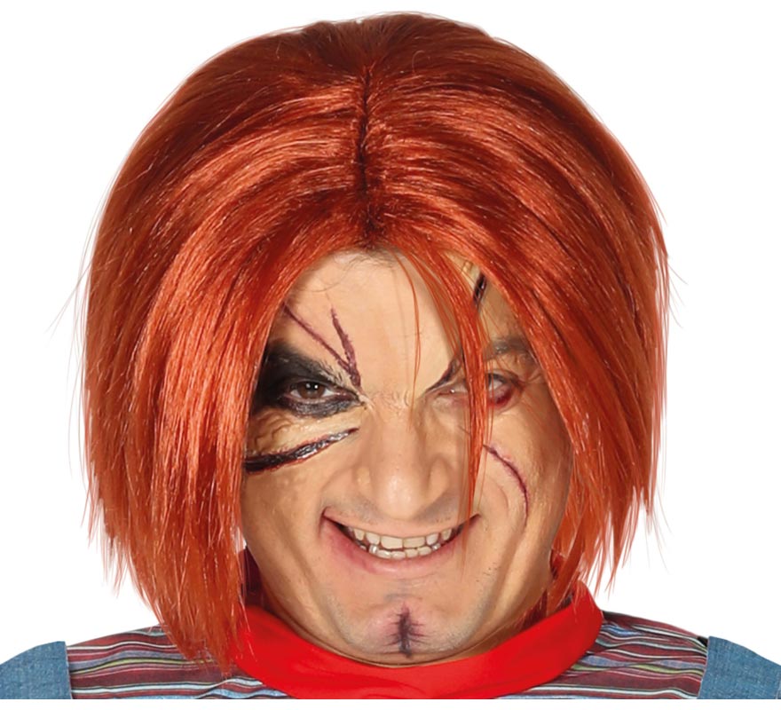 Peruca boneca ruiva diabólica