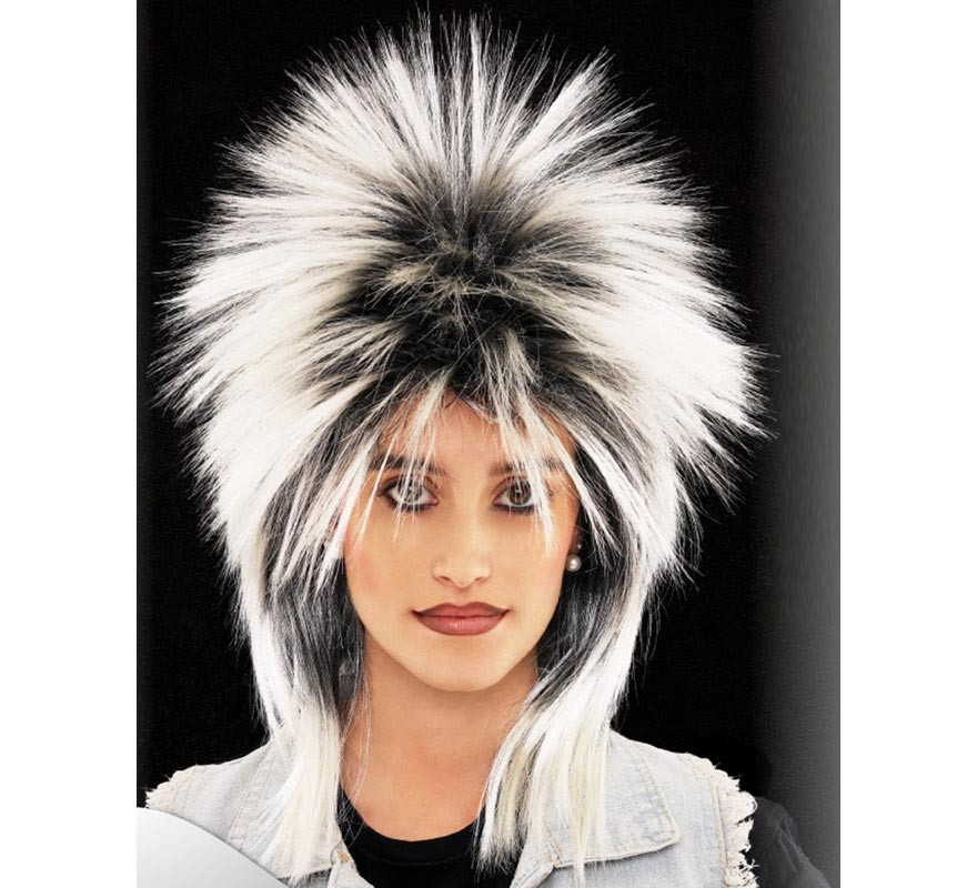 Voluminous Platinum Punk Wig