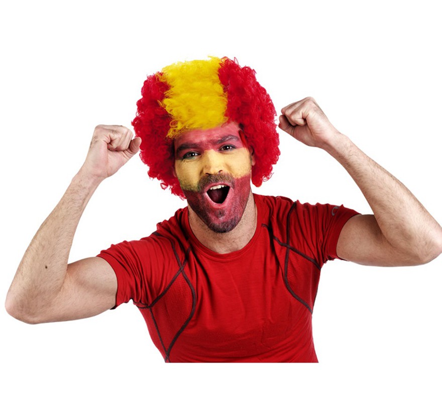 Peruca encaracolada da Espanha para adultos Peruca encaracolada da Espanha para adultos