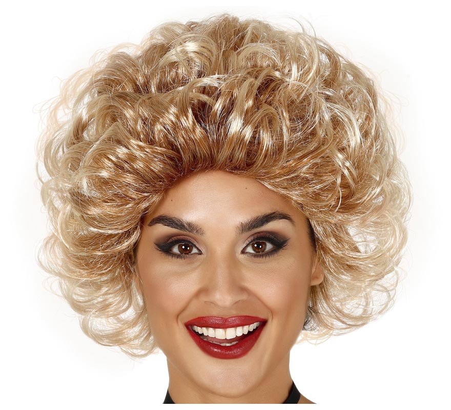50s Blonde Curly Wig