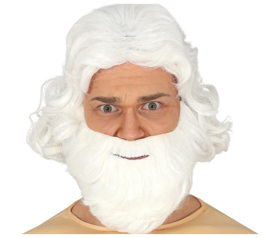 Peruca de Natal e Barba Branca Grande