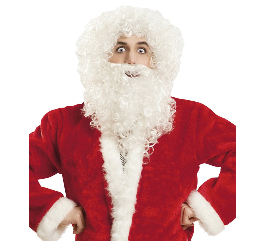 Peruca e barba Papai Noel Peruca e barba Papai Noel
