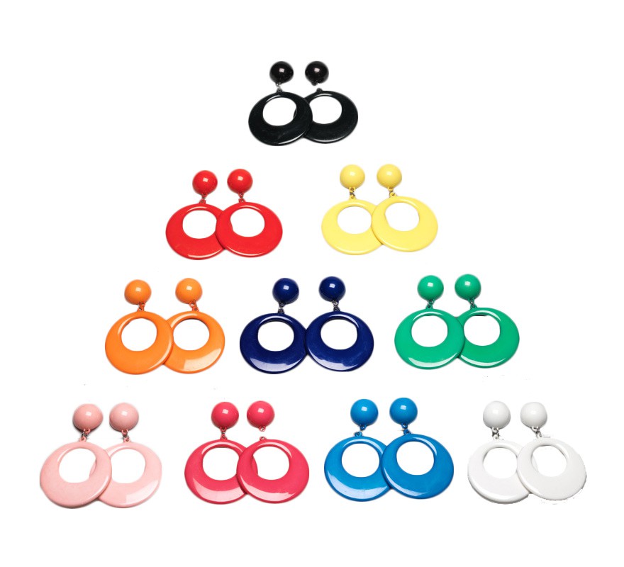 Large Andalusian earrings of 9cm varied colors