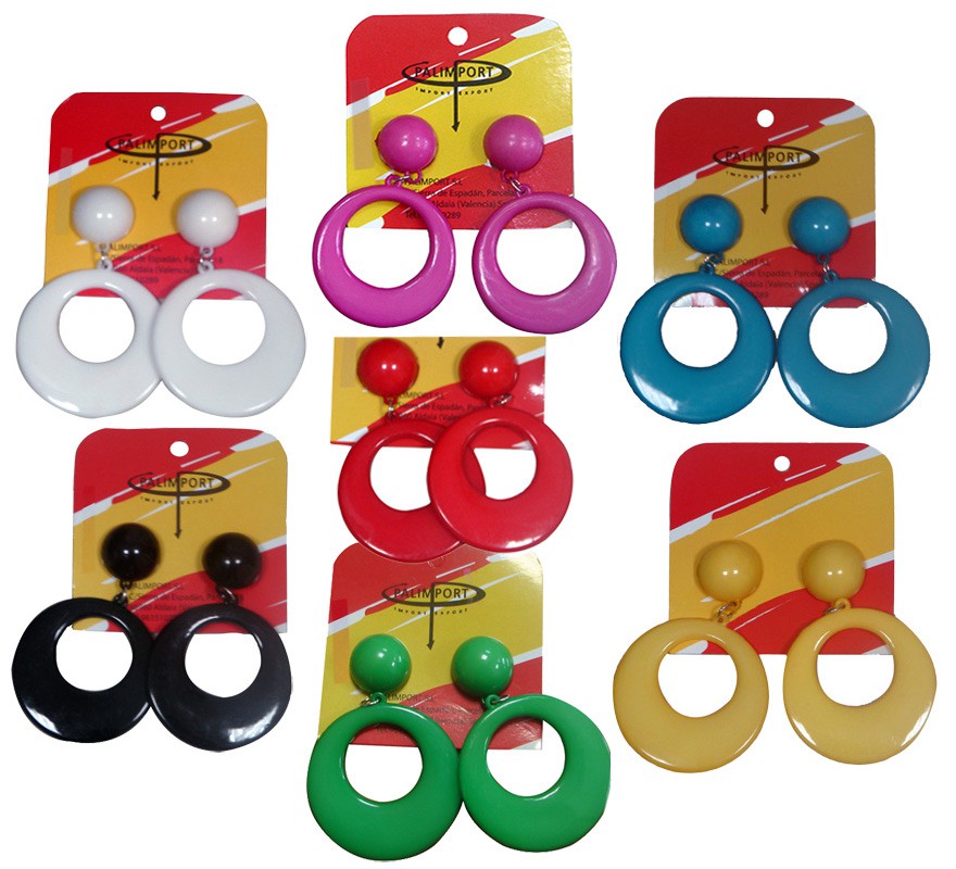 Large 9.5 cm Flamenco Earrings in various colors