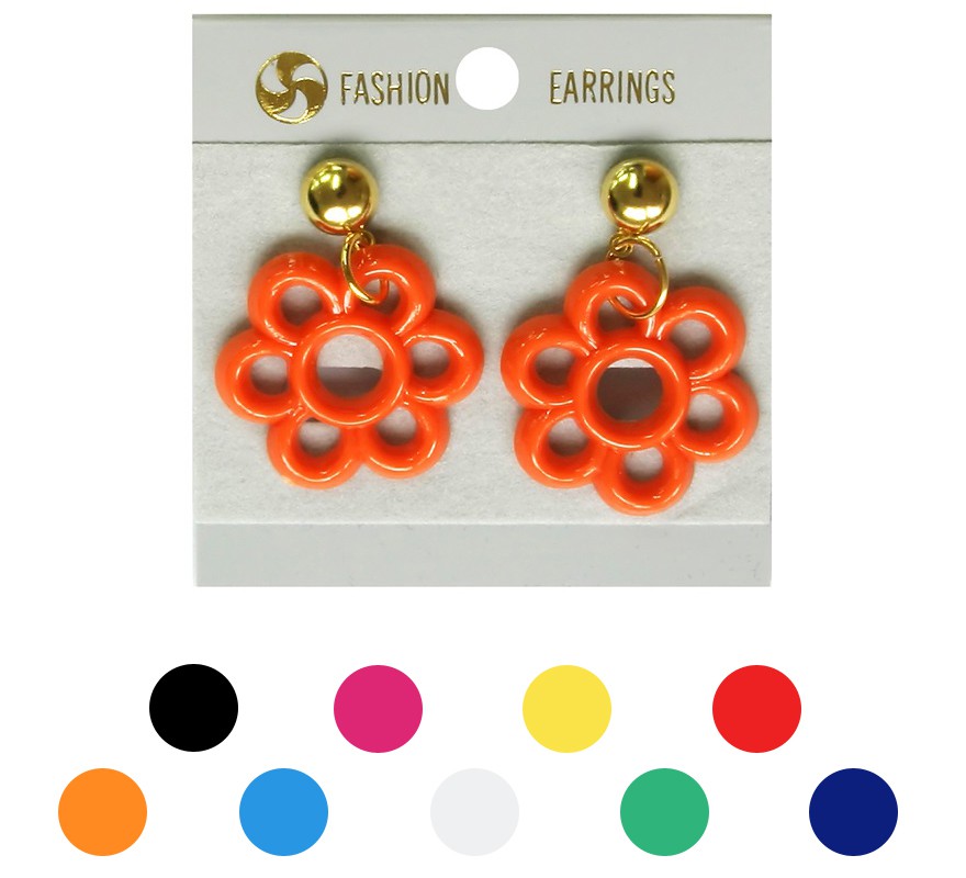 Flamenco Flower Earrings in various colors