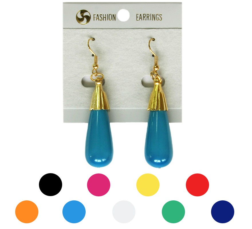 Brincos Flamenca Lágrima alongada em várias cores