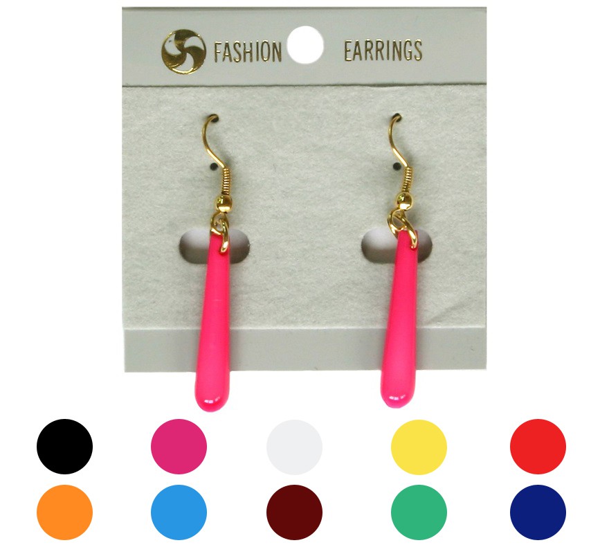 Brincos Flamenca Lágrima alongada fina em várias cores