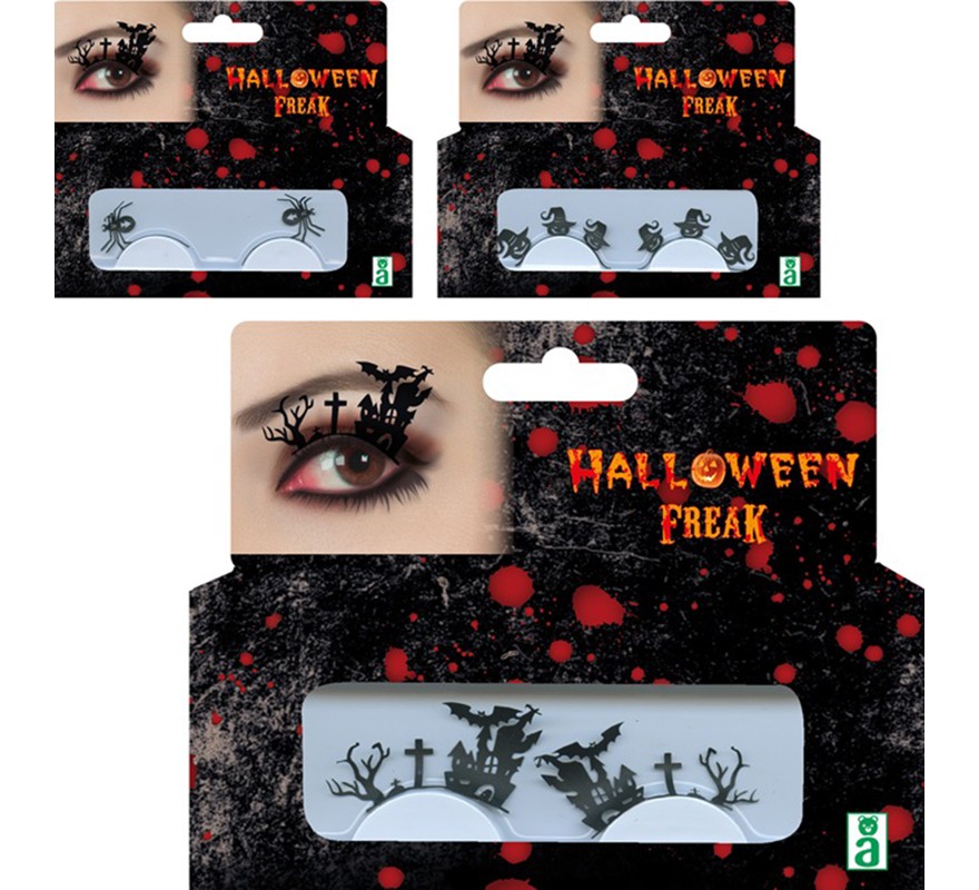 Halloween eyelashes in 3 assorted models Halloween eyelashes in 3 assorted models