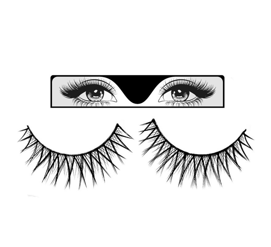 Crossed black eyelashes Crossed black eyelashes