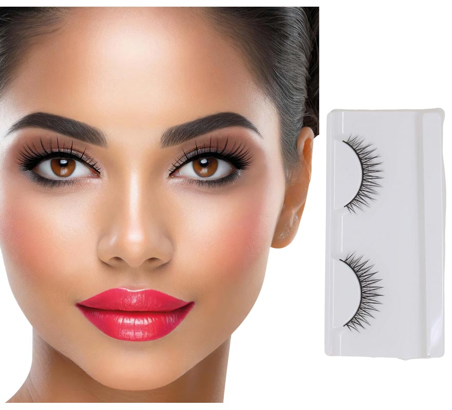 Black false eyelashes with glue Black false eyelashes with glue