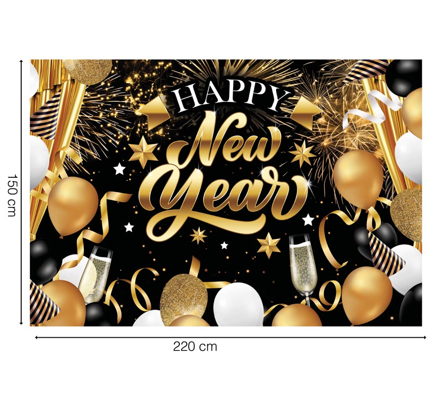 Photocall Happy New Year of 220x150 cm