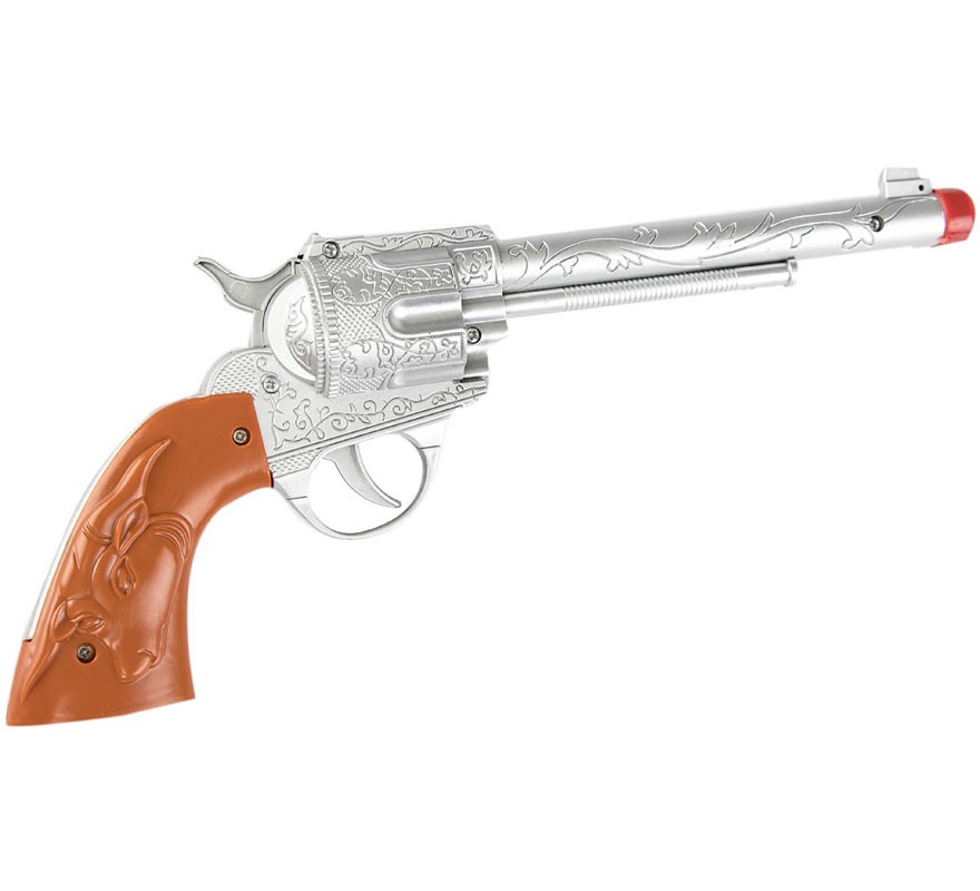 Arma de Cowboy marrom e prata
