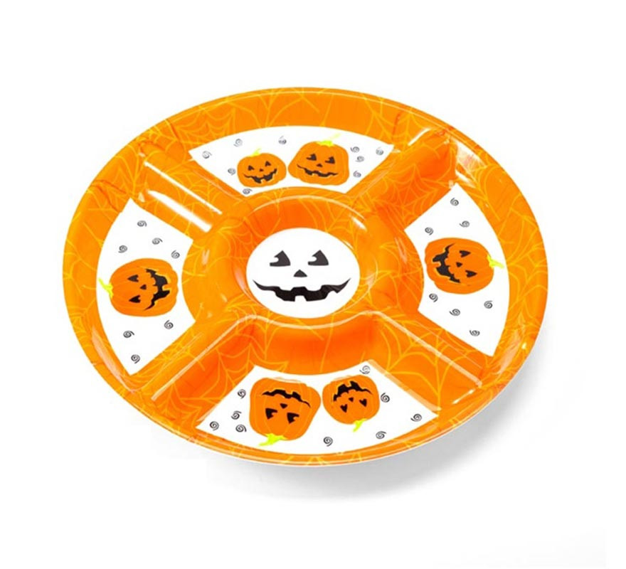 Prato de lanche de abóbora de Halloween