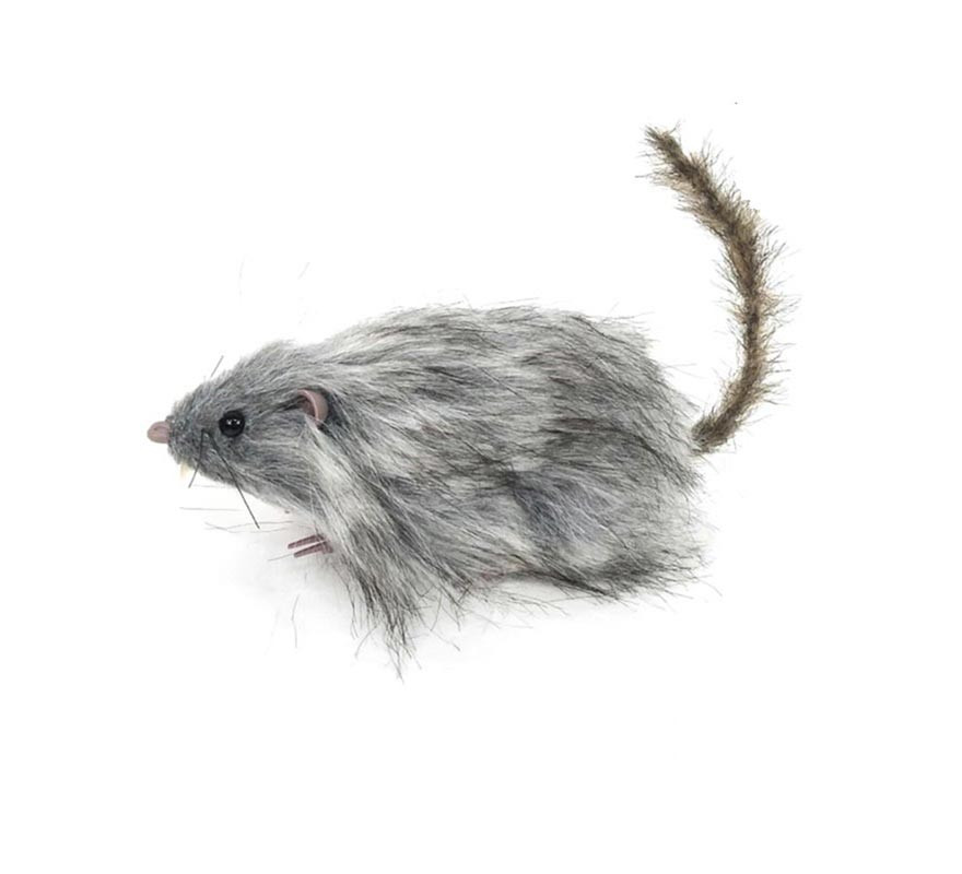 Rato Peludo Cinza 7x17 cm Rato Peludo Cinza 7x17 cm