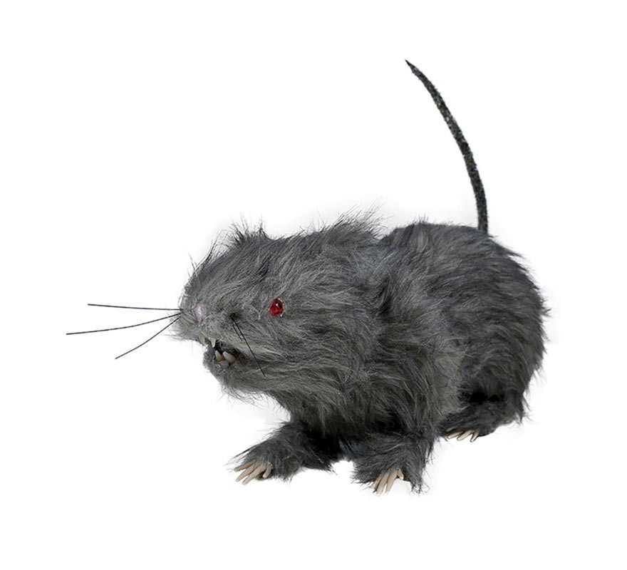 Furry Rat red eyes with Light 30 cm Furry Rat red eyes with Light 30 cm