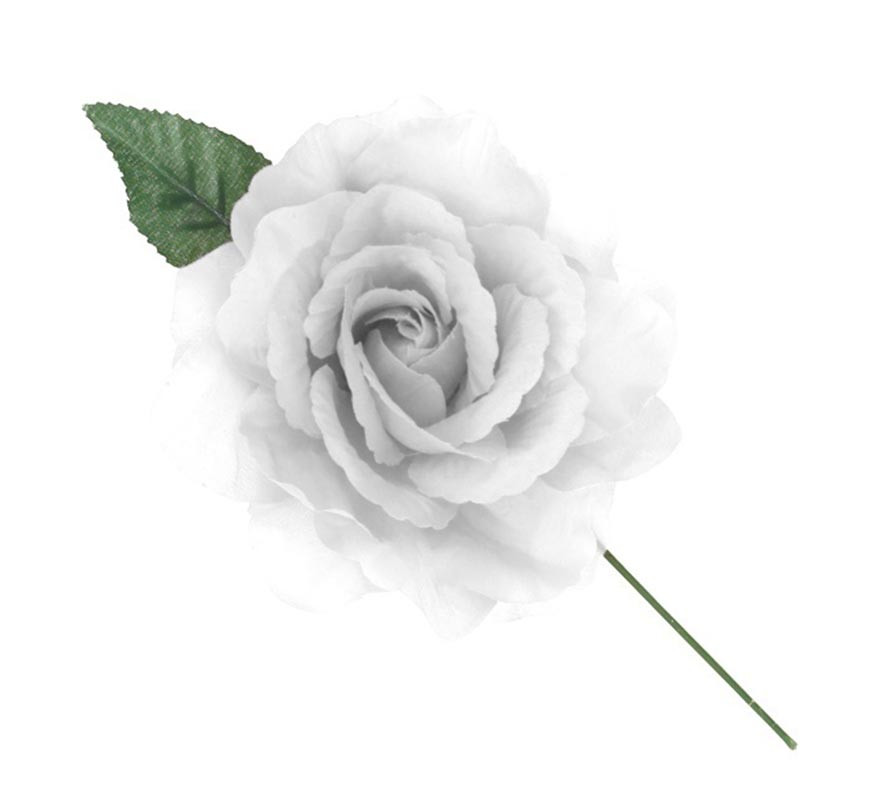 Rosa Flamenca Branca Grande 15 cm