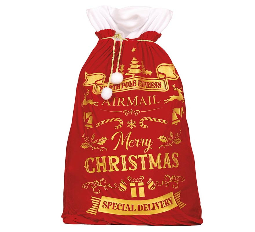 Saco de Feliz Natal de 60x95 cm