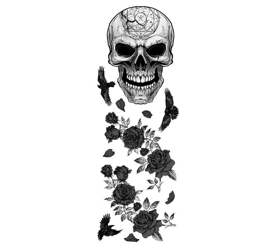Skull Wall Sticker 25x70 cm-B