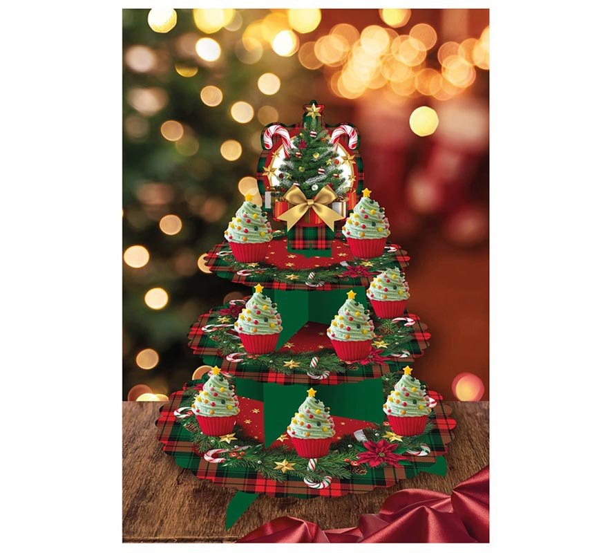 Bandeja para árvore de Natal de 3 camadas de 40x30 cm-B