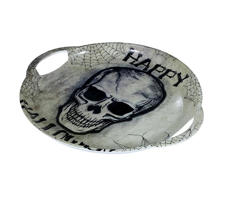 'Bandeja Caveira ''Happy Halloween'' com alças de 30 cm'-B