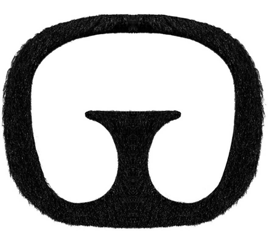 Black Mustache and Goatee-B