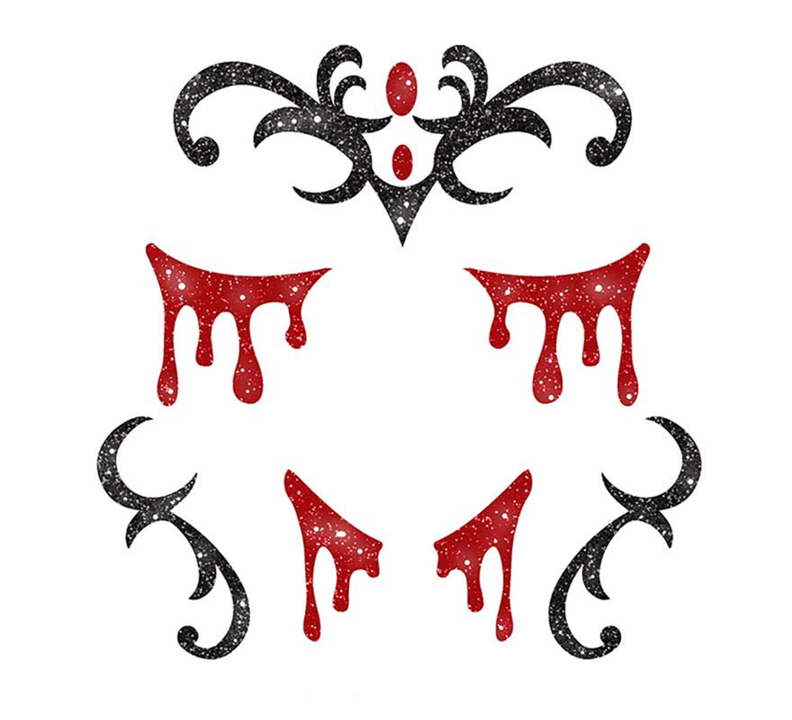 Vampire Facial Glitter 20x20 cm-B
