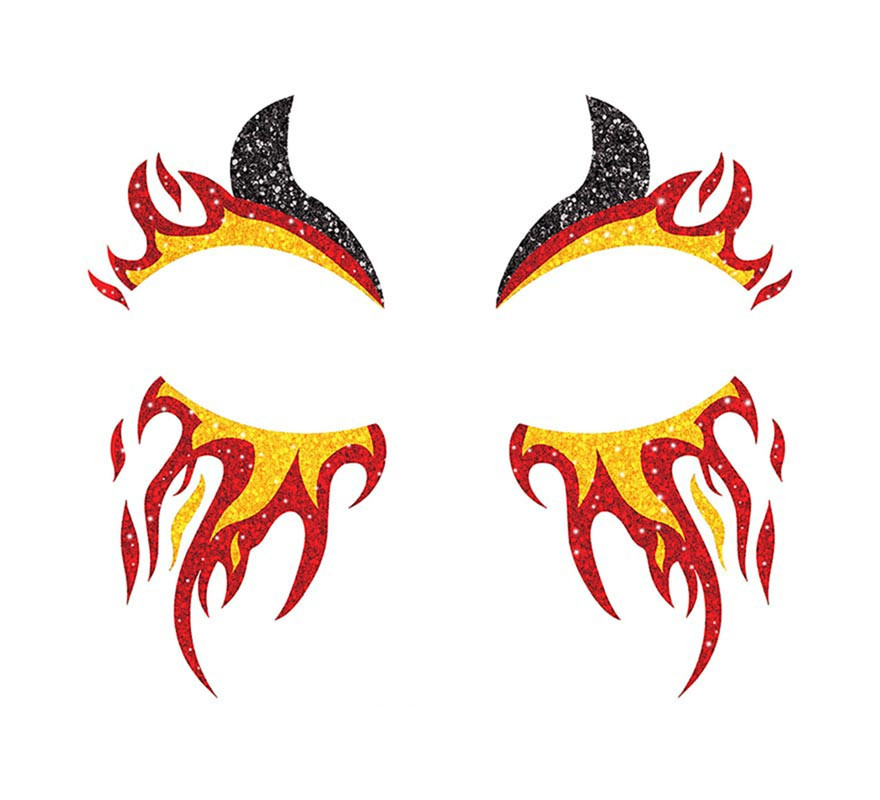 Fire and Horns Facial Glitter 20x20 cm-B
