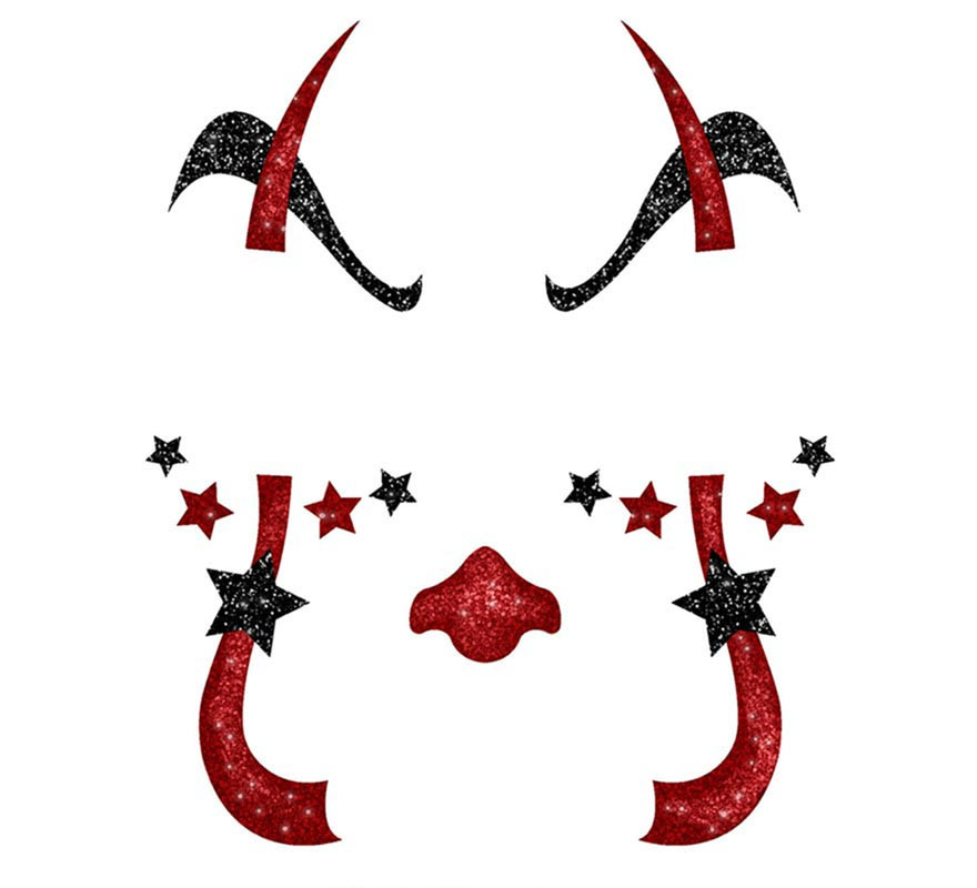 Clown Facial Glitter 20x20 cm-B