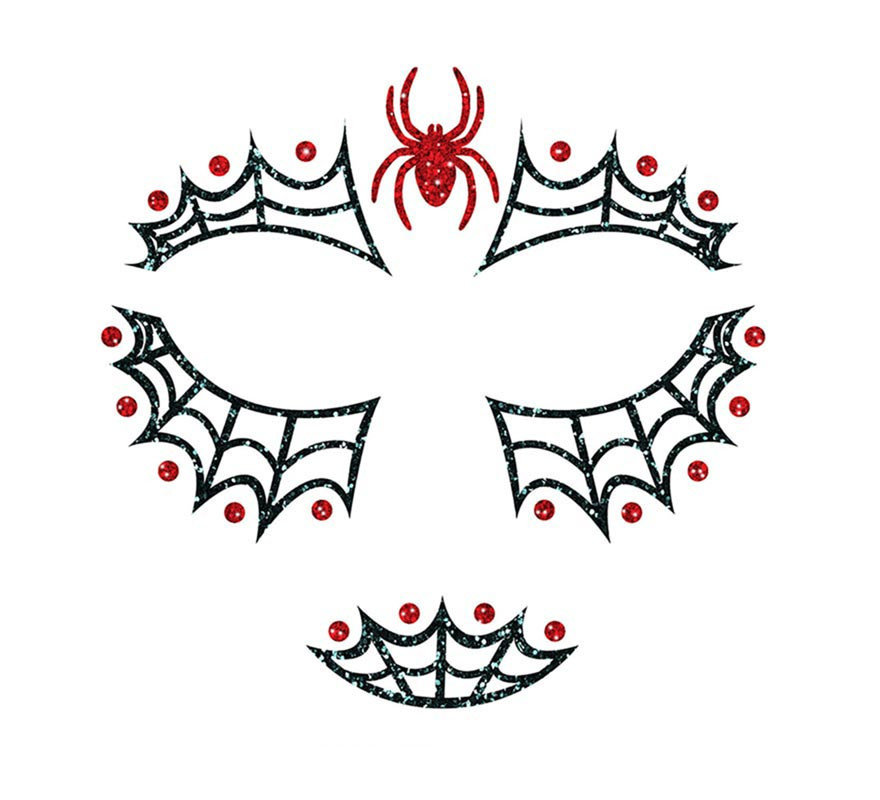 Spiderweb Facial Glitter 20x20 cm-B