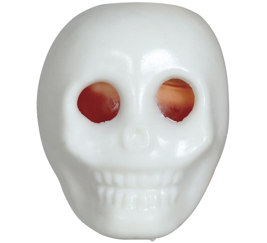 Box of 12 Skulls with Worms in the Brain Elastic 8 cm-B