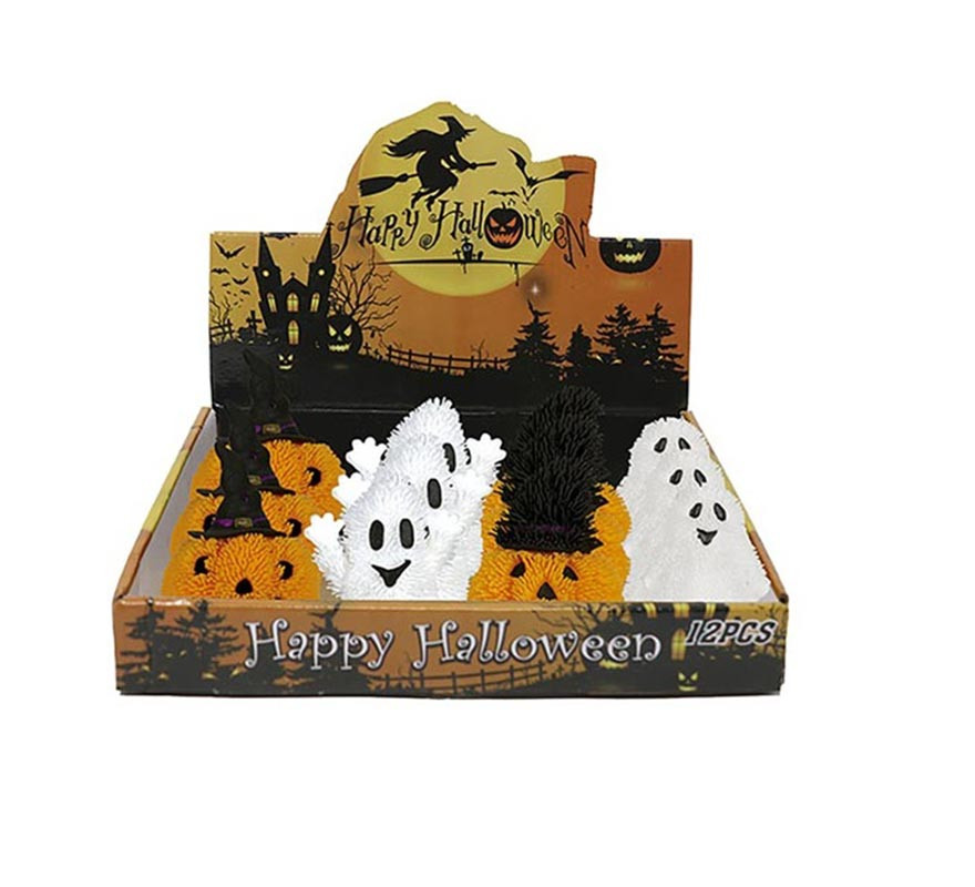 Box of 12 assorted rubber dolls with light, 7 cm-B