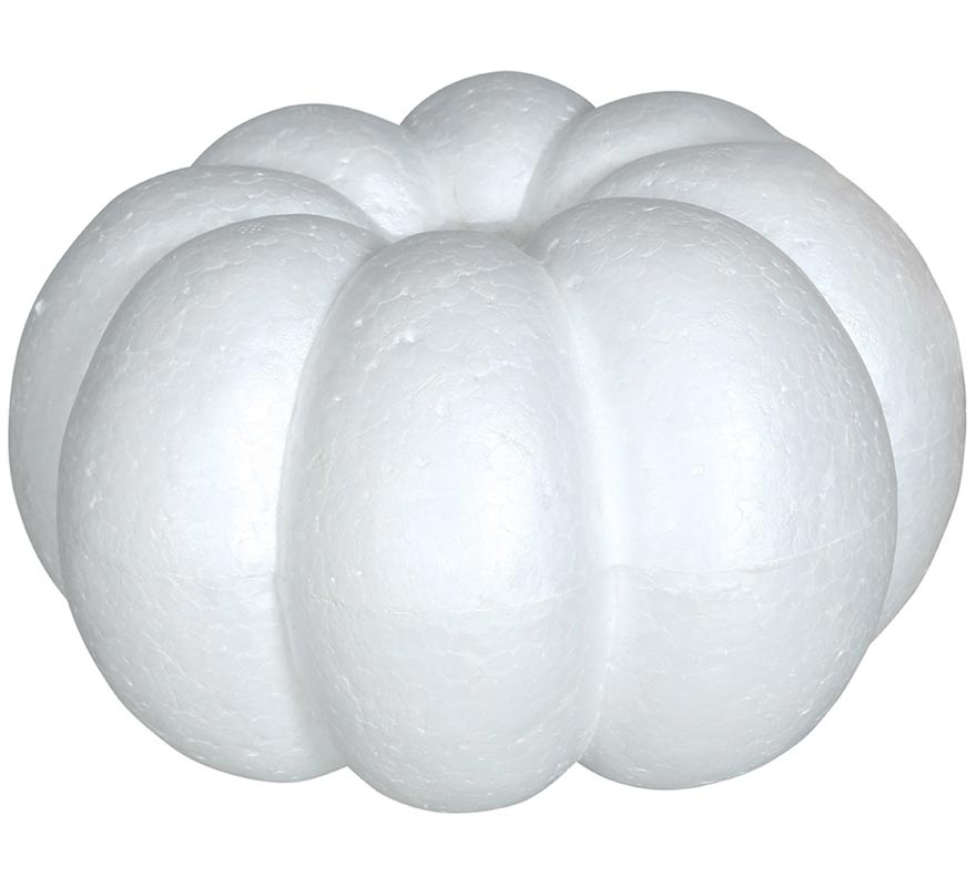White cork pumpkin for decoration, 18x10 cm-B