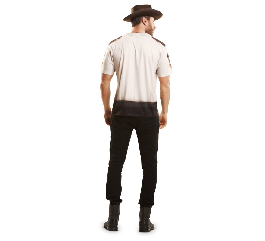 T-shirt fantasia xerife americano para homem-B