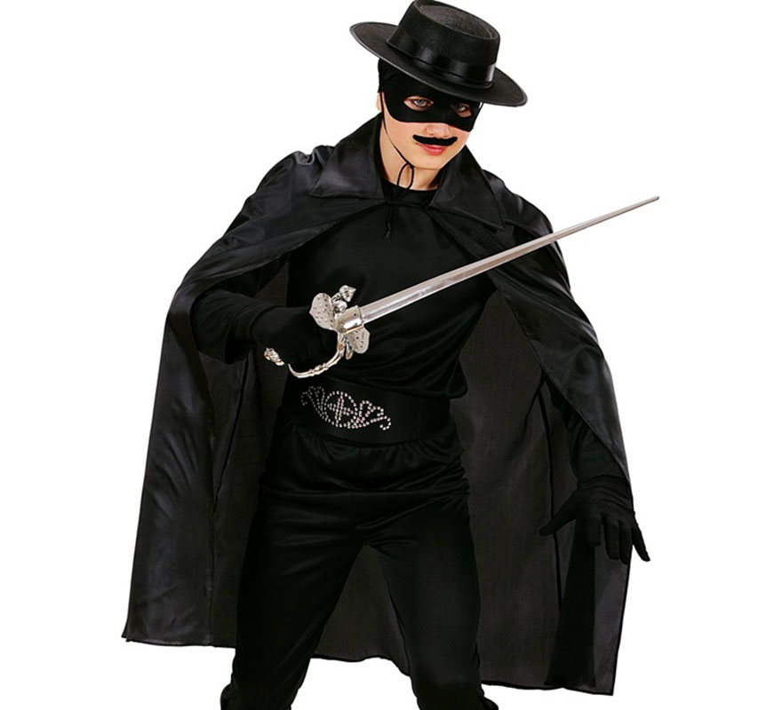 100cm black cape for children-B