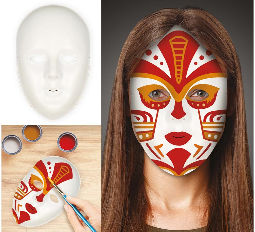 White mask. Ideal for decorating.-B