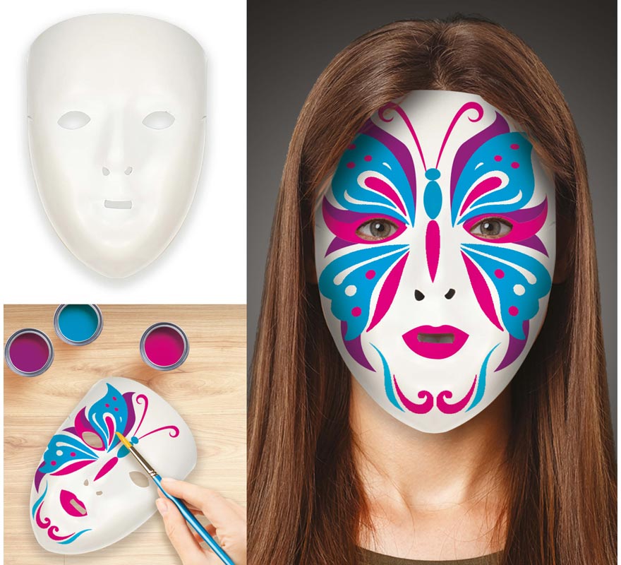 White mask. Ideal for decorating.-B