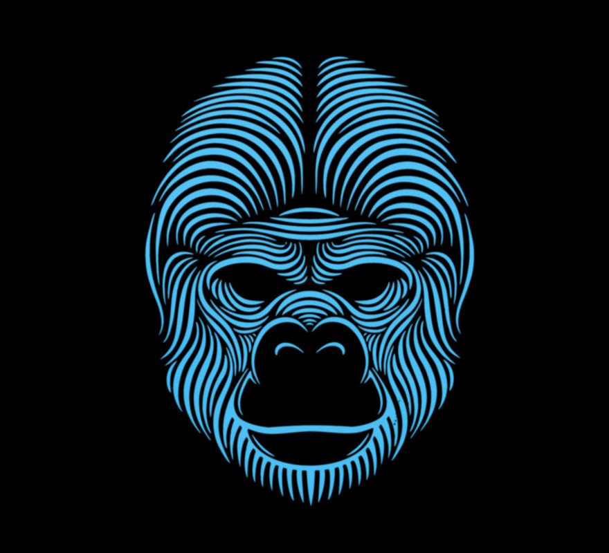 Gorilla mask LED lighting-B