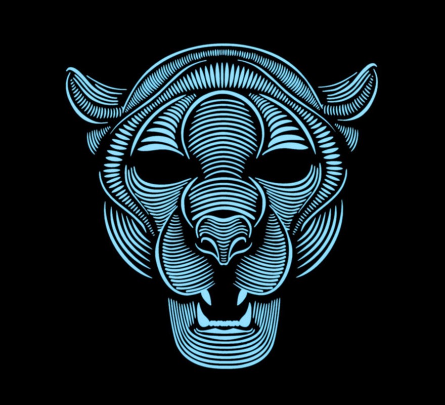 Panther mask LED lighting-B