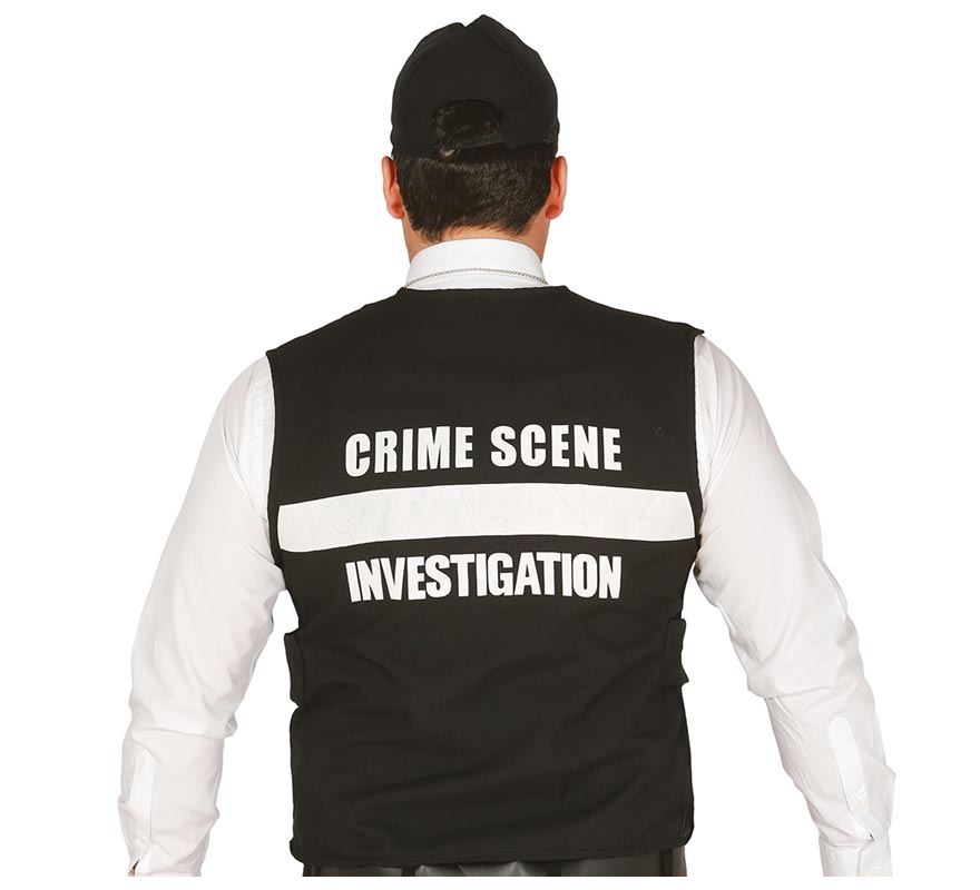 Colete à prova de balas e boné do FBI para adultos-B