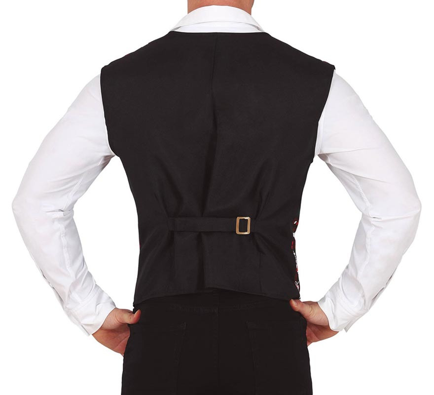 Colete adulto em bastão de doces vermelho e verde-B