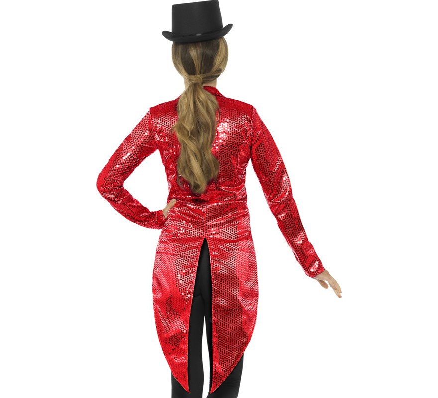 Red jacket with sequins for women-B