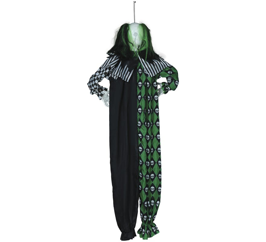 Green Clown Pendant with Light, Sound and Movement 165 cm-B